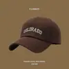 Nuevo sombrero de pico de pato, combinable para circunferencia de cabeza grande, letra, copa suave, retro americano, femenino, pareja, cara pequeña, gorra de béisbol