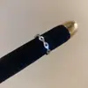Anel aberto de ouro maciço 14k banhado com zircônia quadrada, coração de borboleta, pérola, anel simples e estiloso para o dedo indicador, joia para mulheres