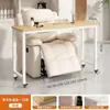Mesa Móvil para Manicure Mesa Sofá de Manicure Estilo Japonés con Ruedas Mesa Cruzada para Sofá Minimalista Moderna Estación de Manicure
