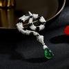 Nuevo Sentido de Diseño Industria Pesada Broche Cabeza de Serpiente Animal Zodiaco Corsage Alta Gama Lujo Ligero Serpiente Personalizado Pin Hebilla para Traje