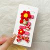 Cartoon Candy Color Five-piece Hairpin Doce Bonito Tridimensional Animal Bangs Side Clip Não Prejudica Cabelo Bolsa Acessórios para o Cabelo