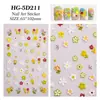 Pegatinas de Arte para Uñas Florales de Primavera Transfronterizas, Pegatinas de Uñas 3D Exquisitas Pintura al Óleo Flores Silvestres 5D en Relieve, Modelo Hg