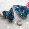 Árbol de Navidad Mini Transfronterizo Seda de Sisal Azul-Verde Árbol de Navidad Pequeño Adornos de Escritorio Torre de Nieve Pino 3-23cm