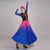 Traje de Dança de Xinjiang Feminino Estilo Étnico Moderno Novo Traje de Performance Uigur Dança de Abertura Vestido Grande Atmosfera