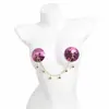 Cubretetinas Sexy Transfronterizos Europeos y Americanos Campana Productos para Adultos Erotismo Provocación Parches para Pezones Accesorios Parches para Pezones Lentejuelas Invisibles para Hombres y Mujeres