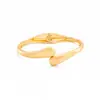 Pulsera Trendy de Patrón de Ola Irregular, Brazalete Liso Abierto, Suministro de Joyería de Gama Alta de Nicho para Comercio Exterior