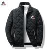 Abrigo de invierno para hombre, nuevo abrigo de algodón acolchado, de moda, con cuello alto corto, cálido, para exteriores, disponible en stock.