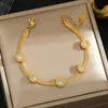 Pulseira de Aço Titânio com Números Romanos Personalizados para Mulheres, Venda Quente Transfronteiriça, Design de Nicho da Moda em Ouro 18K, Joia de Mão que Não Desbota