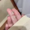 Pendientes de Perla Flor Ojo de Gato Coreanos para Mujer Estilo Nuevo 2025 Pendientes Elegantes de Gama Alta Pendientes Personalizados Pendientes