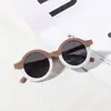Novos óculos de sol infantis moda armação redonda Combinação de cores Leopardo Óculos personalizados para meninos e meninas Bebê óculos com proteção contra raios ultravioleta