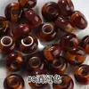 Cuentas de ábaco coloridas de agujero grande de 14 mm para manualidades DIY, dos colores, accesorios para ropa, materiales decorativos, cuentas espaciadoras, accesorios de cuentas sueltas