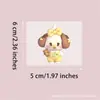 Pegatinas de cristal UV de cachorro conjunto Sanrio Vasos de vidrio para manualidades Papelería Pegatinas decorativas rasga que se pega logo de cristal