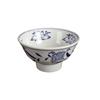 Shaanxi bol de fideos Guanzhong antiguo melamina imitación porcelana porcelana azul y blanca cuenco de pie alto grande chino gran diámetro elegante 8 pulgadas comercial