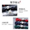 Botón de tela tejida a mano con hebilla de calabaza perlada para cheongsam, botón decorativo Hanfu para mujer, accesorio de ropa antigua