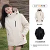 Jaqueta Down WENHOUU Leve Softshell com Forro Três em Um Conjunto de Duas Peças Roupas para Viagem Montanhismo Outerwear