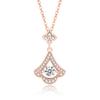 Rueda de la Fortuna Cadena de Falda Estilo Nuevo Diseño de Nicho Cadena para Clavícula de Gama Alta Plata de Ley Colgante de Collar Estilo Chanel Deseo Puro