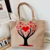 Bolso de Hombro Nuevo Estampado, Bolso de Lona para Mujer de Mano, Bolso Tote Estilo Coreano de Gran Capacidad, Bolso Artístico para Estudiante