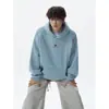 Chaqueta pesada 2026 sudadera con capucha bordada para hombre holgada lavada a la arena deconstruida top nuevo de moda estilo americano para primavera y otoño