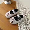 Mocasines de terciopelo para niña, sin cordones, corte bajo, estilo coreano 2026 Otoño, Zapatos casuales de piel Mary Jane, Estilo princesa