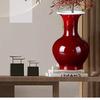 Jarrón de cártamo de Jingdezhen, de cerámica, de tamaño pequeño, de estilo chino, para el hogar, la sala de estar, con estantes antiguos, adornos decorativos para arreglos florales de escritorio.