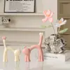 Vaso Nórdico Sala de Estar Entrada Mesa de Jantar Arranjo de Flores Enfeites Decorativos Artesanato Cerâmico para Casa Preço de Atacado