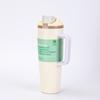 Amazon Taza de Viaje para Coche con Asa de 40 oz Termo de Acero Inoxidable 304 Gran Capacidad Portátil Conservación del Frío Taza de Hielo Transfronteriza