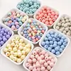 Cuentas Redondas de Acrílico para Helado y Crema, Cuentas Sueltas, Material para Hacer Pulseras y Cadenas de Teléfono Móvil Hechas a Mano con Cuentas