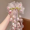 Princesa do Vale do Lírio Estilo Lolita Saia Bufante com Laço Oversized Acessório de Cabelo, Ornamento de Cabelo Fresco Estilo Floresta Primavera e Verão