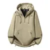 Chaqueta Exterior Transfronteriza de Nuevo Estilo con Capucha Marca de Moda Americana Media Cremallera Ropa de Trabajo Chaqueta de Montañismo Prendas de Abrigo Mismo Estilo para Hombres y Mujeres Jersey