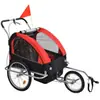 Remolque para Ciclismo al Aire Libre Padre-Hijo Bicicleta de Montaña Remolque Infantil Montado en la Parte Trasera Cubo Remolque para Mascotas Gato y Perro Carrito de Empuje y Tracción