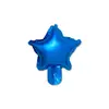 Balões de folha de alumínio de 5 polegadas em formato de estrela de cinco pontas e coração, decorações infláveis de aniversário em formato de estrela e coração, arranjo para cena de cerimônia e sala de aula