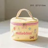 Bolsa de Maquillaje Personalizada con Estampado de Flores Ins Bolso Lindo Femenino con Corazón Portátil de Gran Capacidad Neceser para Artículos de Tocador y Maquillaje