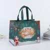 Em estoque bolsa de Natal transfronteiriça sacola de embalagem para presente portátil dobrável filme metalizado não tecido sacola personalização