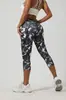 Nuevos leggings de yoga estampados tie-dye transfronterizos de 3/4, de cintura alta, suaves y cómodos, modernos para fitness y deportes