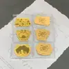 Etiquetas metálicas personalizadas con retrato y texto del fabricante original, pegatinas para el interior del teléfono DIY, recuerdos de tienda, personalización de logo
