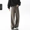 Pantalones Enbu Estilo Americano Marca de Moda Pantalones Casuales para Hombre, Estilo Callejero Primavera y Otoño Lavados Acampanados de Pierna Ancha Versátiles Largos para Hombre