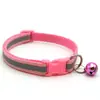 Coleira de animal de estimação coleira de sino refletiva para animal de estimação coleira fofa para gato fivela colorida coleira para cachorro pequeno