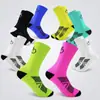 Calcetines de Ciclismo, Calcetines Deportivos de Media Pantorrilla con Motivo de Bicicleta Tejido