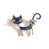 Broche Corsage Europeu e Americano Transfronteiriço, Broche Animal Gatinho Fofo Retrô com Strass, Broche Exquisito de Lapela com Diamante Venda por Atacado