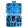 Cabezal de conversión neumático juego de 8 piezas cabezal giratorio funda negra 1-3/4-1/2-3/8-1/4 conector de conversión de funda para pistola de aire