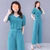 175 # Ternos Populares Deste Ano para Mulheres Verão 2025 Nova Moda Estilo Estrangeiro Redutor de Idade Estilo Deusa Cobrindo a Barriga Conjunto de Duas Peças Calças