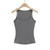 Hot girl sexy invisível alça de ombro camisole mulheres desgaste exterior verão novo slim mangas interior base top