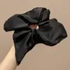 Diademas de Lujo para Mujer, Accesorios para el Cabello de Bufanda Cuadrada Coreana Negra, Mayoreo