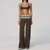 Nuevo Conjunto de Fitness de Dos Piezas 2026 con Diseño de Espalda Cuadrada, Casual y Moderno, Cintura Plegable Conjunto de Dos Piezas para Yoga 4549