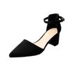 Sandalias Baotou para Mujer, Estilo Hada, Nuevo Modelo Verano 2026, Tacones Altos Profesionales de Punta Fina, Zapatos de Tacón Medio Grueso de Correa Única
