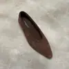 Zapatos Planos sin Cordones con Forro de Polar Estilo Commuter para Mujer, Novedad Otoño e Invierno 2025, Mocasines Cálidos Planos Versátiles de Punta