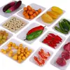 Fabricante Personalizado Bandeja Blister Descartável Transparente para Frutas e Vegetais Bandeja Blister Plástica Retangular para Carne Fresca Supermercado