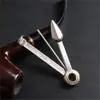 Set de Herramientas para Cigarrillos Tres en Uno con Empujador, Cortador de Cigarrillos Multifuncional Herramienta de Limpieza, Práctico con Estuche de Cuero, Cortador de Cigarrillos Portátil de Tres Usos