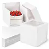 Caja Blanca para Pasteles con Ventana Amazon en Stock, Caja para Pasteles, Caja para Pan, Caja para Pastel de Cumpleaños, Caja de Empaque para Pasteles de Repostería