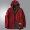 Novo Casaco Masculino de Lã Polar para Primavera e Outono, Casaco de Lã Engrossado com Forro para Outono e Inverno, Jaqueta Casual ao Ar Livre de Lã de Cordeiro, Suéter Masculino